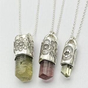 Numi Olive Crystal Talisman: Naturally Etched Heliodor from Pakistan